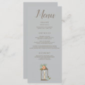 Mooie rustieke op blauwe achtergrond menu (Voorkant / Achterkant)