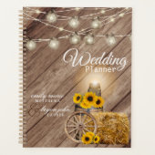 Mooie Rustige houtsloop en zonnebloemen Planner (Voorkant)