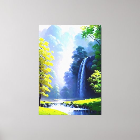 Mooie rustige Natuur schilderij canvas print (Voorkant)