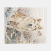 Mooie Sable Husky Fleece Deken (Voorkant (Horizontaal))