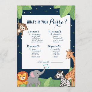 Mooie Safari Dieren Baby Shower Tas Spel Kaart