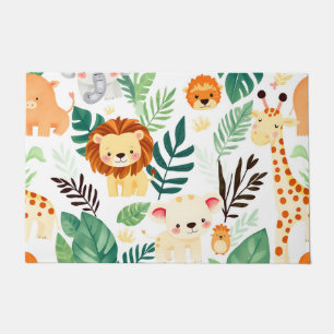 Mooie Safari Dieren Jungle Patroon Deurmat