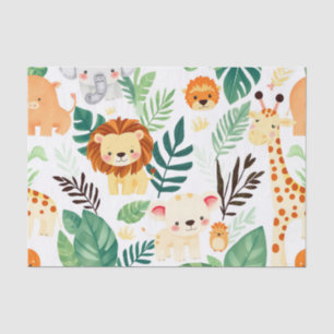 Mooie Safari Dieren Jungle Patroon Tissuepapier