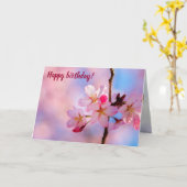 Mooie Sakura-bloemen op een verticale tak Kaart (Gele Bloem)