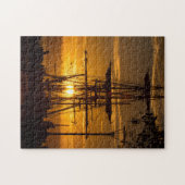 Mooie San Diego Sunset met Tall-Mast Ship Legpuzzel (Horizontaal)