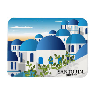Mooie Santorini Griekenland Foto Magneet