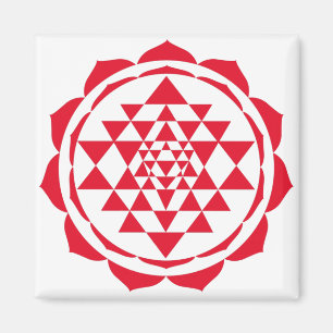Mooie Saraswati Yantra voor groei en vrede Magneet