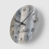 Mooie schaduwen van grijs hout, wees nog steeds ronde klok (Hoek)