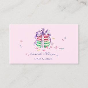 Mooie Schattige Elegante Macarons, Zoete Bakkerij Visitekaartje