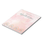 Mooie Schattigee Boho Rainbow Teacher Appreciation Notitieblok (Gedraaid)