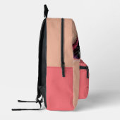 Mooie Schattigee Kitten Custom Monogram Script Naa Bedrukte Rugzak (Links)