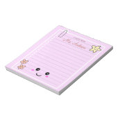 Mooie Schattigee Roze Leraar Waardering Notitieblok (Gedraaid)