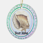 Mooie schelp keramisch ornament (Links)