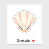 Mooie schelp sticker (Vel)