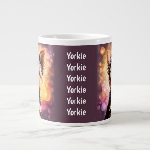 Mooie schets van een Yorkie-hond Extra Grote Beker