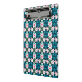 Mooie Schildpad en Bloemige Naadloos Patroon  Noti Mini Klembord (Angled2)