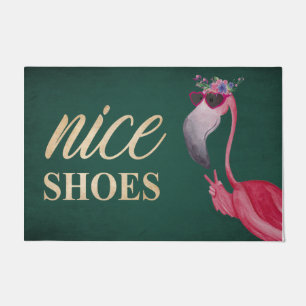 Mooie schoenen Flamingo deurmat, grappig Deurmat