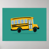 Mooie schoolbus kunst poster (Voorkant)