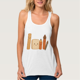 Mooie schoolgereedschappen – Schattige Transparant Tanktop
