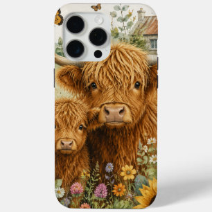Mooie Schotse Hoogland Koeien Hoesje Waterverf K