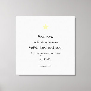 Mooie Schrift Bijbel Quote 1 Korintiërs Canvas Afdruk