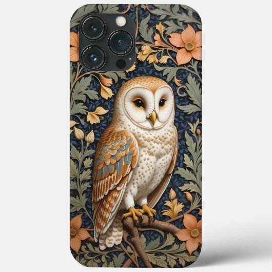 Mooie  schuur uil William Morris geïnspireerd Case-Mate iPhone Case (Achterkant)