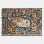 Mooie schuur uil William Morris geïnspireerd Deken (Voorkant)