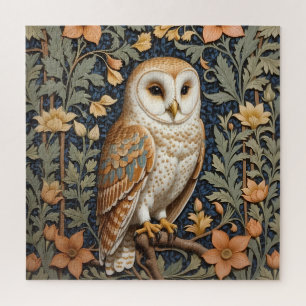 Mooie schuur uil William Morris geïnspireerd Legpuzzel