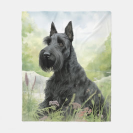 Mooie Scottie Fleece Deken