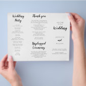 Mooie Script Drie-Voudig Huwelijksprogramma (Hand)