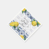 Mooie Script Hart | Citroen | Bruiloft Servetten (Hoek)