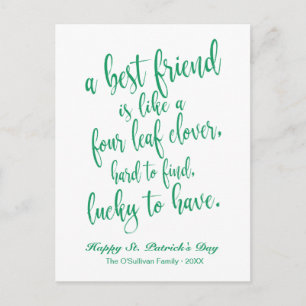 Mooie Script Ierse Gezegde St. Patrick's Day Briefkaart