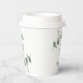 Mooie scriptemalyptusbladbruiloft papieren bekers (Rechts)