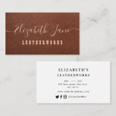 mooie scriptlederwerken visitekaartje (Voorkant / Achterkant)