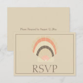 Mooie Seashell reactie RSVP Kaartje (Voorkant / Achterkant)