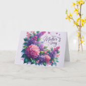 Mooie Sering Moederdag Bloemen "Mama" Kaart (Gele Bloem)