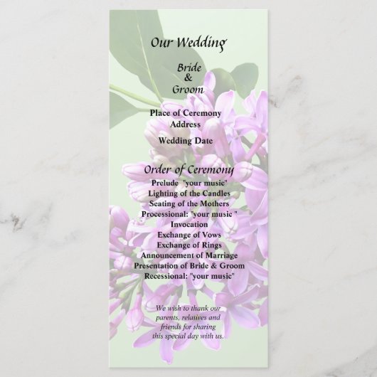 Mooie Seringen Programma (Voorkant)