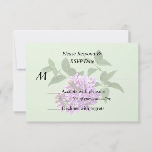 Mooie Seringen RSVP Kaartje (Voorkant)