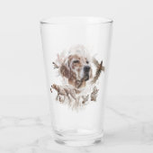 Mooie Setter , Kunst Glas (Achterkant)