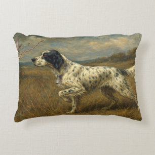 Mooie Setter met fazanten , Kunst Accent Kussen