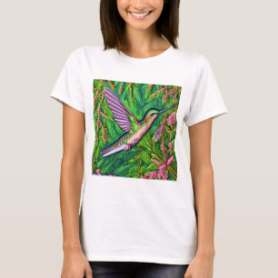 Mooie Shabby Chic Little Hummingbird. T-shirt