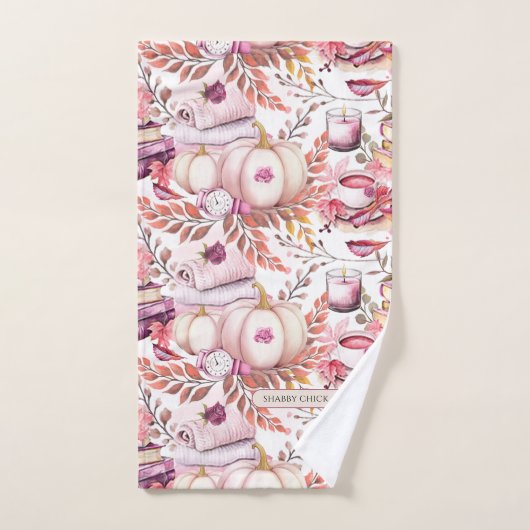 Mooie Shabby Chick Herfst Patroon Bad Handdoek (Handdoek)