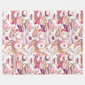 Mooie Shabby Chick Herfst Patroon Fleece Deken (Voorkant (Horizontaal))