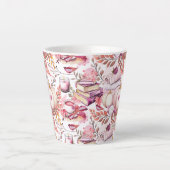 Mooie Shabby Chick Herfst Patroon Latte Mok (Voorkant)