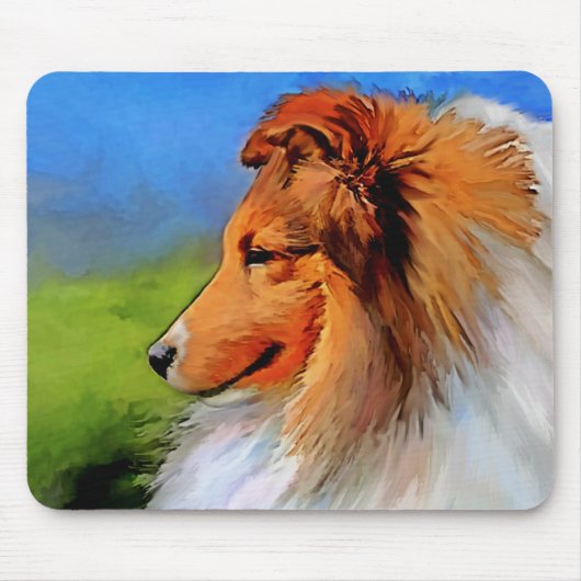 Mooie Sheltie Art Mousepad Muismat (Voorkant)