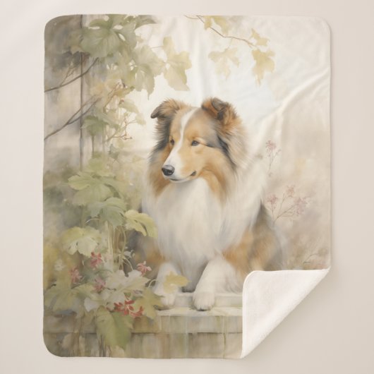 Mooie Sheltie Sherpa Deken (Voorkant)