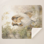 Mooie Sheltie Sherpa Deken (Voorkant (horizontaal))