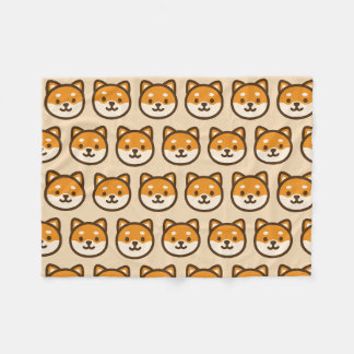 Mooie Shiba Inu Honden Gezicht Fleece Deken