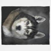 Mooie Siberian Husky Fleece Blanket Deken (Voorkant (Horizontaal))