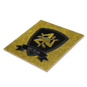 Mooie Siciliaanse Trinacria Tegeltje (Zijkant)